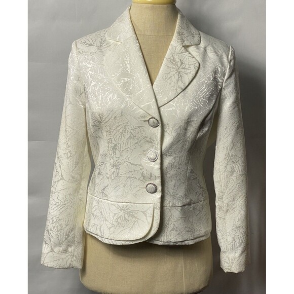 Vintage Danillo Petite Blazer Size 4P Ivory - Picture 1 of 3